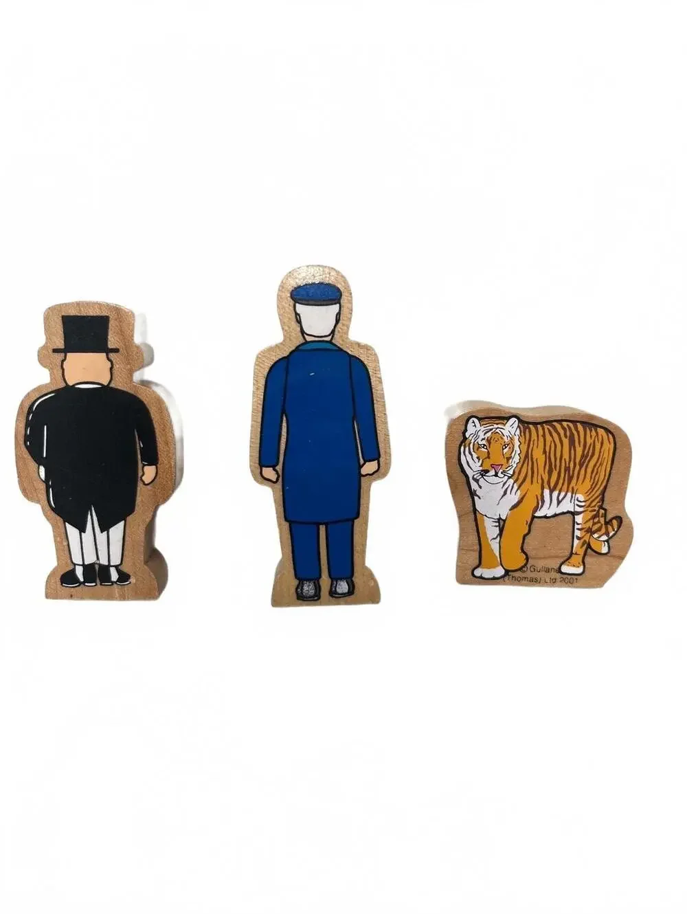 Vintage Sir Topham Hatt Engineer Tiger 3pc Lot Thomas & Friends Wooden Railway